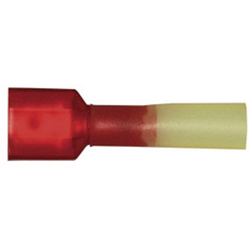 Vogt Verbindungstechnik 3959sh Flachstecker mit Schrumpfschlauch Steckbreite: 6.3mm Steckdicke: 0.8mm 180° Vollisoliert Rot