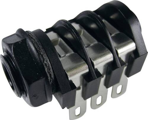 Cliff CL1220A Klinken-Steckverbinder 6.35 mm Buchse, Einbau horizontal Polzahl: 3 Stereo Schwarz 1