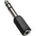 BKL Electronic 1102011 1102011 Klinke Audio Adapter [1x Klinkenstecker 6.35mm - 1x Klinkenbuchse 3.5 mm] Schwarz