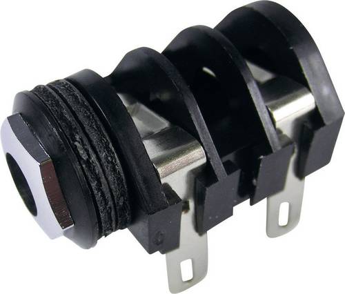 Cliff CL1282A Klinken-Steckverbinder 6.35 mm Buchse, Einbau horizontal Polzahl: 2 Mono Schwarz