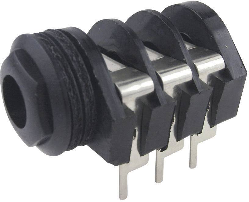 Cliff CL1332A Klinken-Steckverbinder 6.35mm Buchse, Einbau horizontal Polzahl: 3 Stereo Schwarz