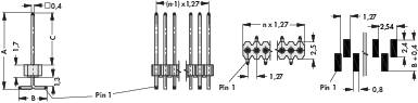 Diagramm einer strukturellen Komponente mit mehreren technischen Beschriftungen und Maßen zur Illustration mechanischer Details und Abstände.