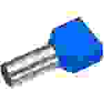 Cimco 18 2402 Zwillings-Aderendhülse 0.75mm² Teilisoliert Blau 100St.