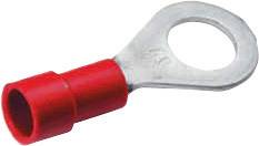 Cimco 180028 Ringkabelschuh Querschnitt (max.)=1mm² Loch-Ø=6mm Teilisoliert Rot