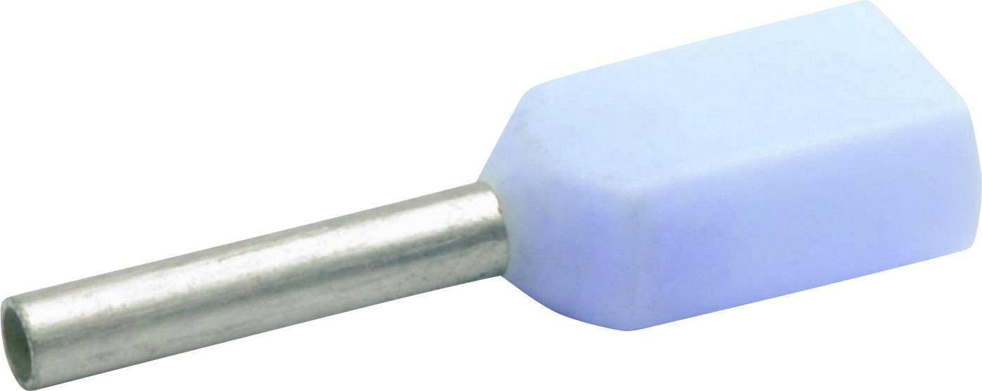Klauke 8678 Zwillings-Aderendhülse 0.25 mm² Teilisoliert Hellblau 1000 St.