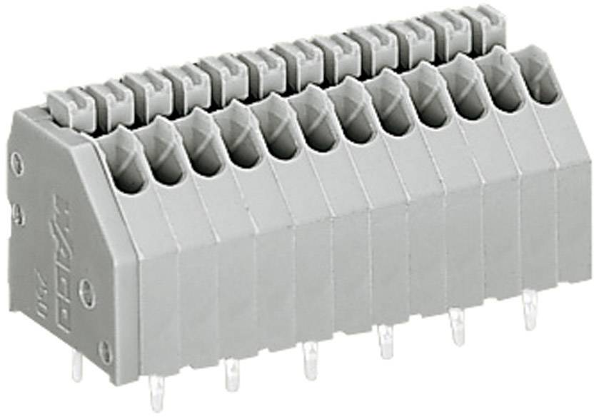 WAGO 250-406 Federkraftklemmblock 0.50 mm² Polzahl 6 Grau