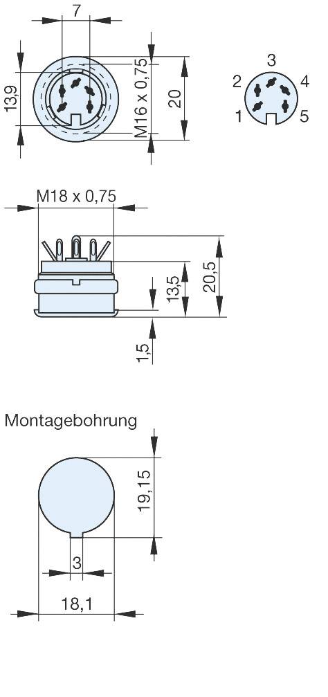 Hirschmann 930 951-517-1 DIN-Rundsteckverbinder Buchse, Einbau vertikal Polzahl: 4 Grau 1 St.