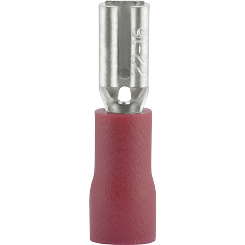 Cosse clip 2.8 mm x 0.5 mm Vogt Verbindungstechnik 390005S 180 ° partiellement isolé rouge