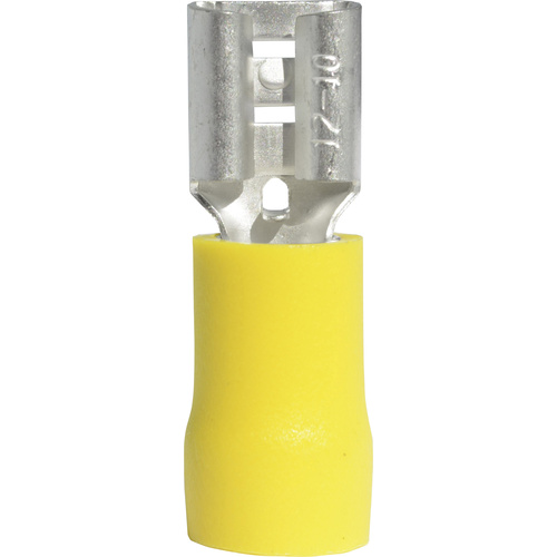 Cosse clip 6.3 mm x 0.8 mm Vogt Verbindungstechnik 3907S 180 ° partiellement isolé jaune