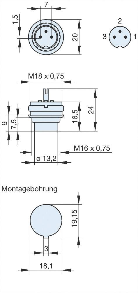 Hirschmann 930 296-517-1 DIN-Rundsteckverbinder Stecker, Einbau vertikal Polzahl: 3 Grau 1 St.