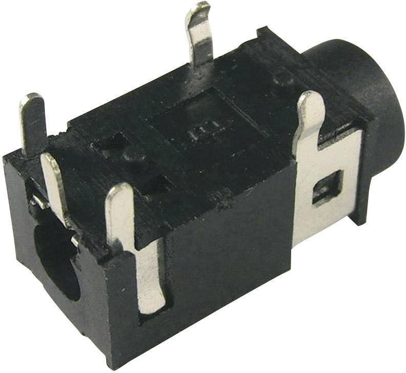 Cliff FC68127 Klinken-Steckverbinder 3.5 mm Buchse, Einbau horizontal Polzahl: 4 Stereo Schwarz 1 St.