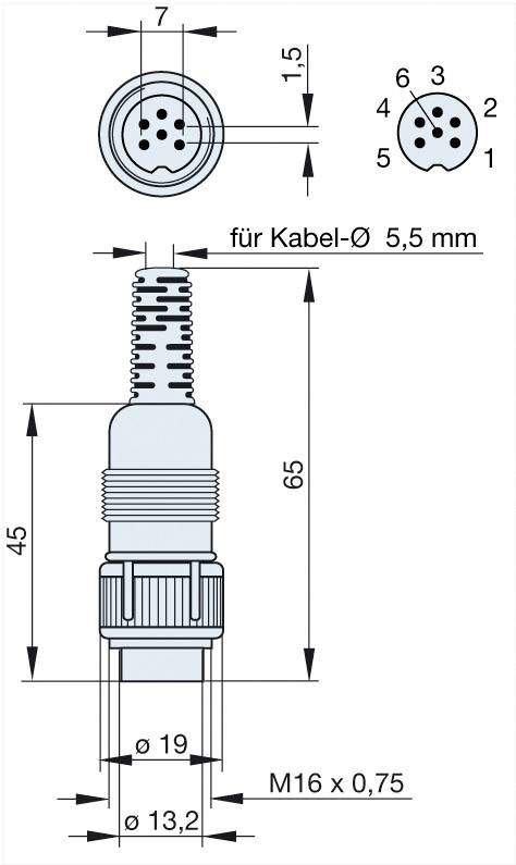 Hirschmann 930 966-517-1 DIN-Rundsteckverbinder Stecker, gerade Polzahl: 6 Grau 1 St.