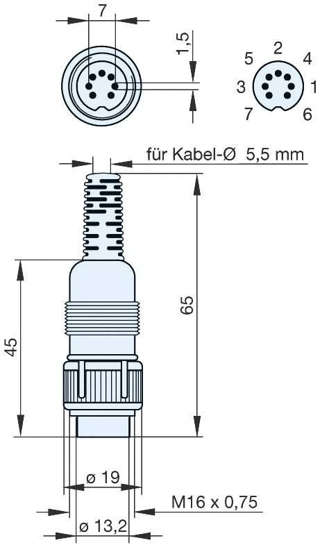 Hirschmann 930 688-517-1 DIN-Rundsteckverbinder Stecker, gerade Polzahl: 7 Grau 1 St.