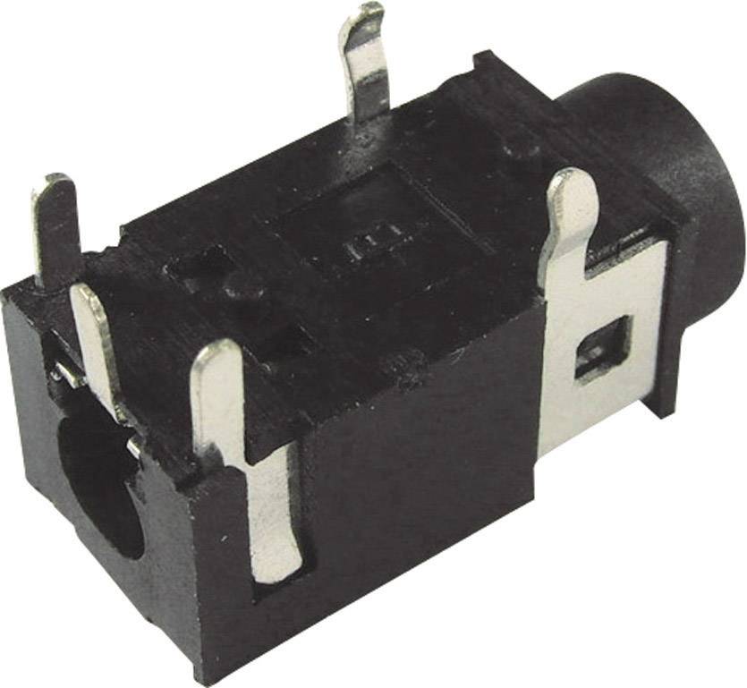 Cliff FC68129 Klinken-Steckverbinder 3.5mm Buchse, Einbau horizontal Polzahl: 4 Stereo Schwarz