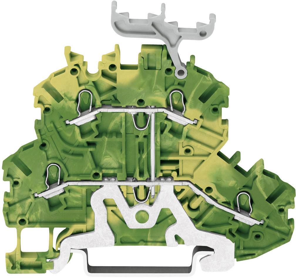 WAGO 2000-2237 Doppelstock-Schutzleiterklemme 3.50mm Zugfeder Belegung: PE Grün, Gelb