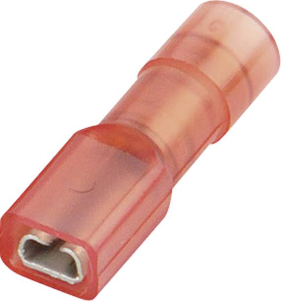 Vogt Verbindungstechnik 396008 Flachsteckhülse Steckbreite: 2.8mm Steckdicke: 0.8mm 180° Vollisoliert Rot