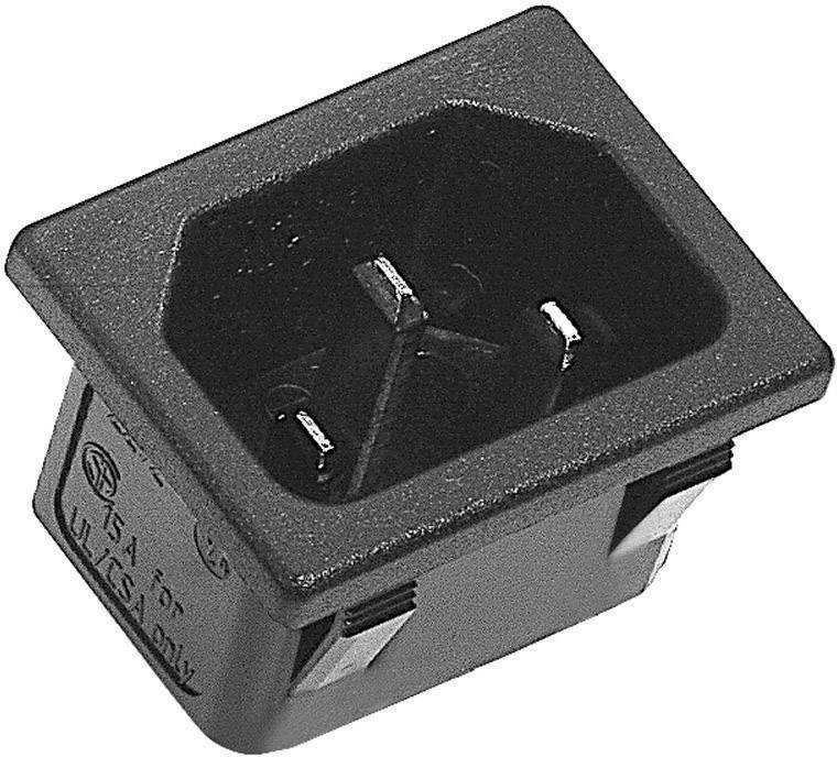 K & B 42R023212150 Kaltgeräte-Steckverbinder 42R Stecker, Einbau vertikal Gesamtpolzahl: 2 + PE 10
