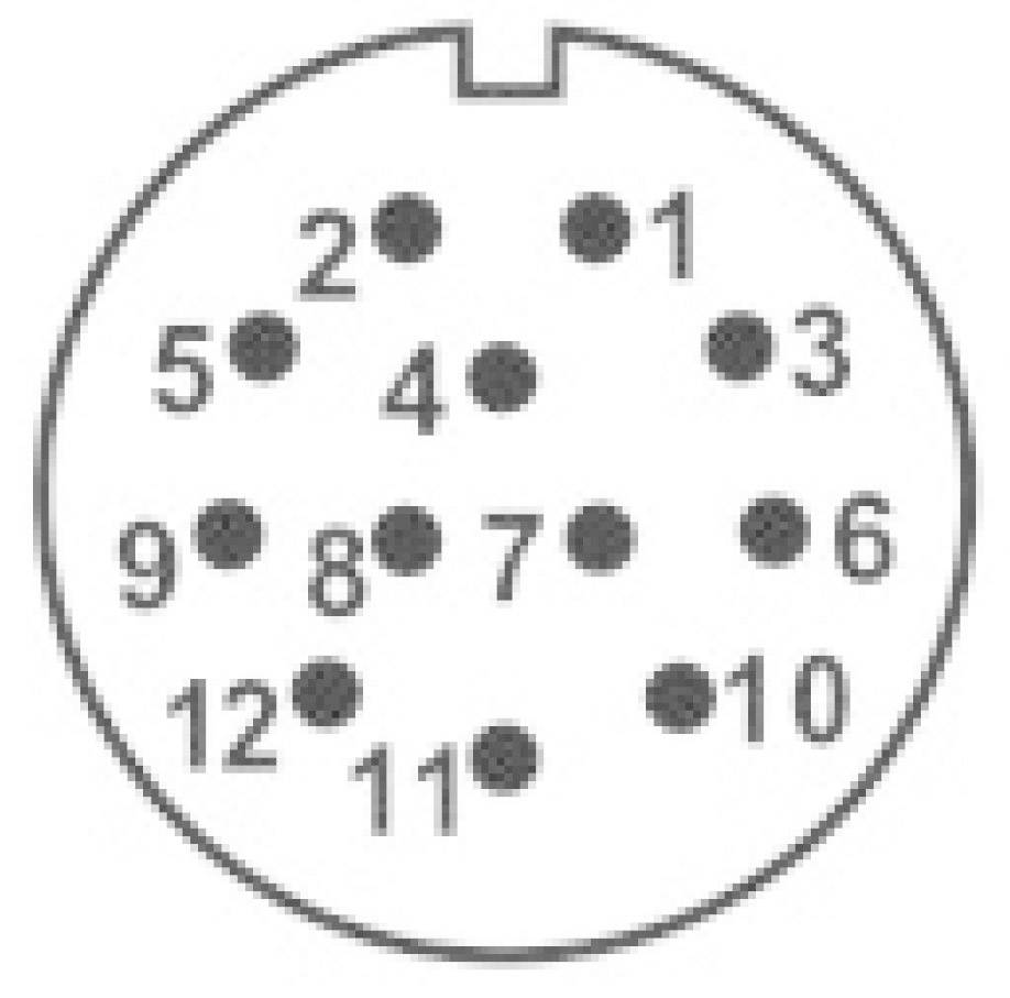 Weipu SP2112 / S 12 Rundstecker Buchse, Einbau Gesamtpolzahl: 12 Serie (Rundsteckverbinder): SP21 1St.