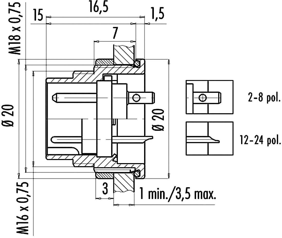 Binder 09-0127-80-07 Rundstecker Stecker, Einbau Gesamtpolzahl: 7 Serie (Rundsteckverbinder): 723 1St.