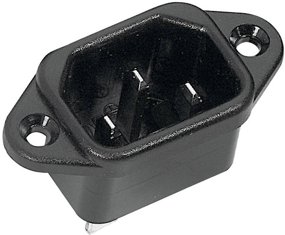 K & B 42R024212 Kaltgeräte-Steckverbinder 42R Stecker, Einbau vertikal Gesamtpolzahl: 2 + PE 10 A S