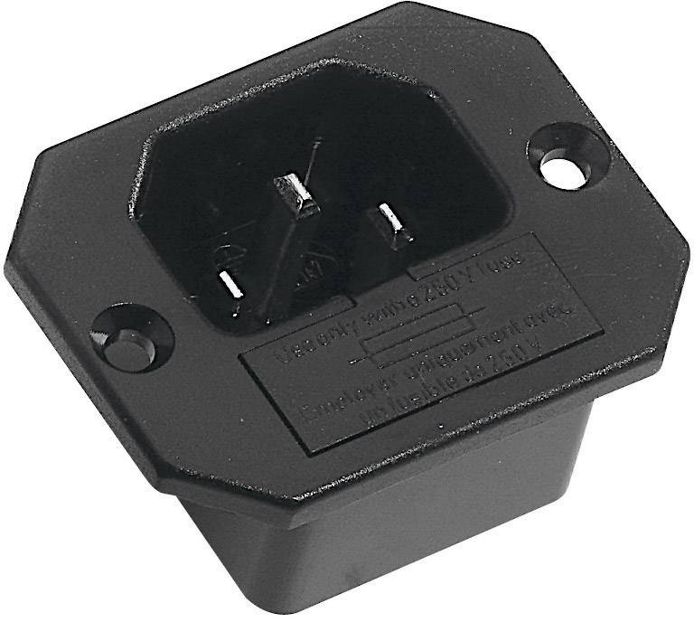 K & B 42R321121 Kaltgeräte-Steckverbinder 42R Stecker, Einbau vertikal Gesamtpolzahl: 2 + PE 10 A S
