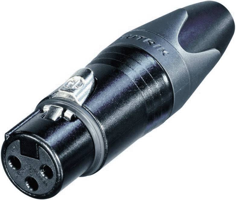Neutrik NC3FXX-BAG XLR-Steckverbinder Buchse, gerade Polzahl: 3 Schwarz 1 St.