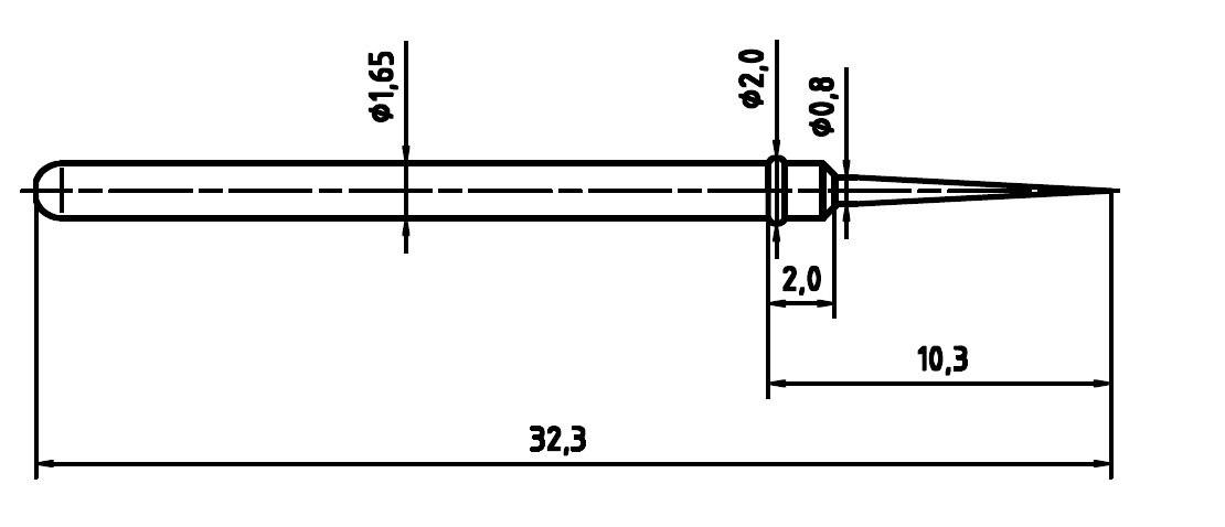 PTR Hartmann 2021-BST-1.5N-NI-0.8 Präzisionsprüfstift