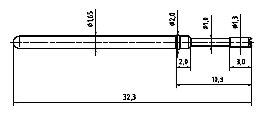 PTR Hartmann 2021-C-1.5N-AU-1.3 Präzisionsprüfstift