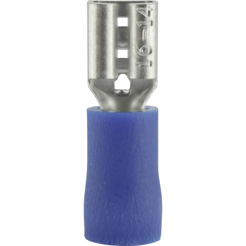 Vogt Verbindungstechnik 3905 Flachsteckhülse Steckbreite: 4.8mm Steckdicke: 0.8mm 180° Teilisoliert Blau