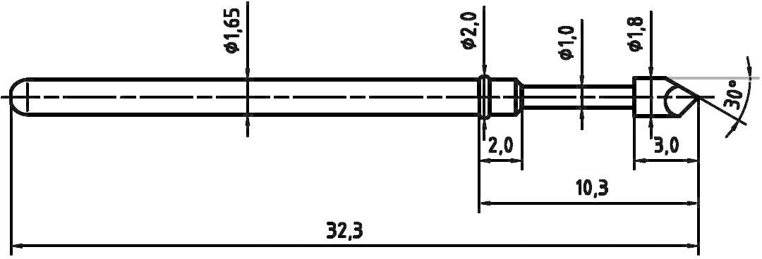 PTR Hartmann 2021-H-1.5N-RH-1.8 Präzisionsprüfstift