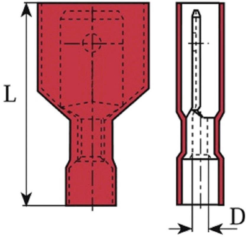 Vogt Verbindungstechnik 3972S Flachstecker Steckbreite: 6.3mm Steckdicke: 0.8mm 180° Vollisoliert Gelb