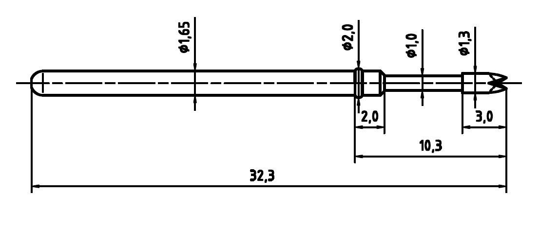 PTR Hartmann 2021-Q-1.5N-NI-1.3 Präzisionsprüfstift