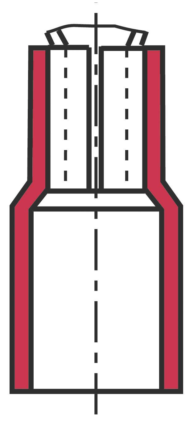 Vogt Verbindungstechnik 393408S Flachstecker Steckbreite: 4.8mm Steckdicke: 0.8mm 180° Teilisoliert Blau