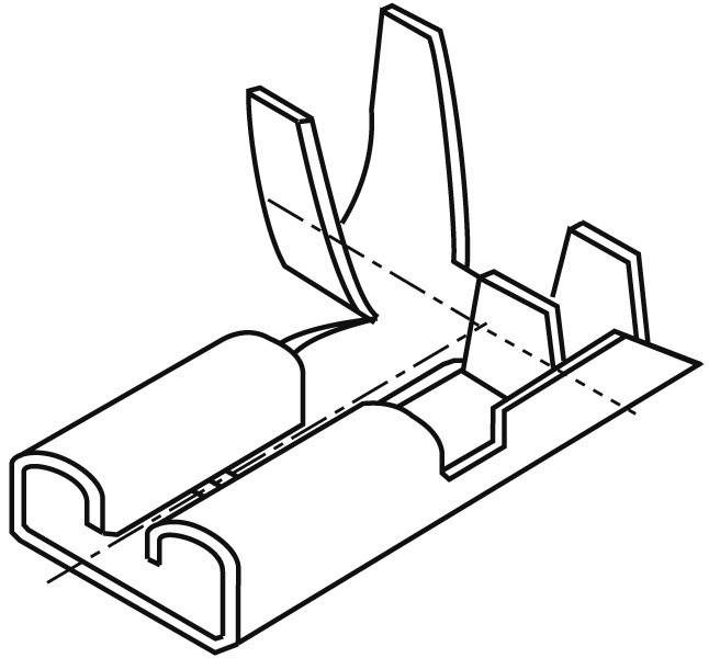 Vogt Verbindungstechnik 38372C.67 Flachsteckhülse Steckbreite: 6.3 mm Steckdicke: 0.8 mm 90 ° Unisoliert Metall 1 St.
