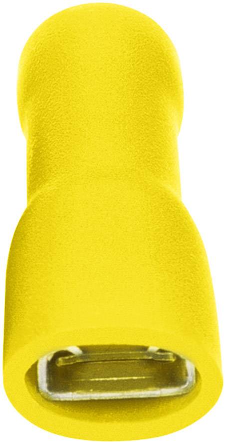 Vogt Verbindungstechnik 3947 Flachsteckhülse Steckbreite: 6.3mm Steckdicke: 0.8mm 180° Vollisoliert Gelb