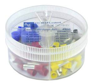 Vogt Verbindungstechnik 737086 Aderendhülsen-Sortiment 4 mm², 6 mm², 10 mm², 16 mm² Teilisoliert