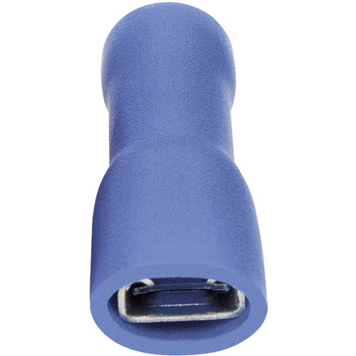 Vogt Verbindungstechnik 3945 Flachsteckhülse Steckbreite: 6.3mm Steckdicke: 0.8mm 180° Vollisoliert Blau