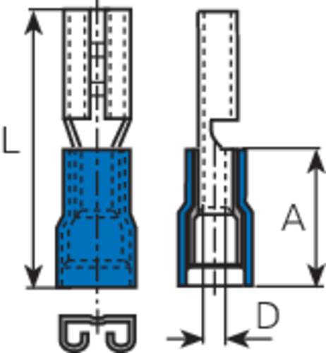 Vogt Verbindungstechnik 3906S-20 Flachsteckhülse 20St.