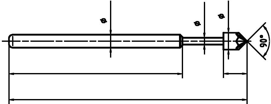 PTR Hartmann 1015-K-0.7N-AU-1.8 Präzisionsprüfstift