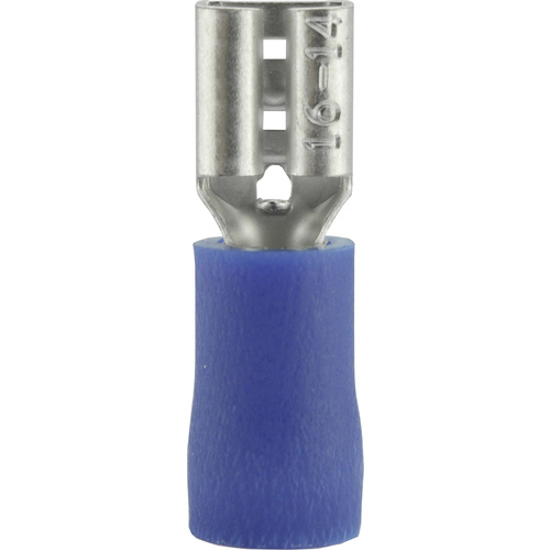 Vogt Verbindungstechnik 3904 Flachsteckhülse Steckbreite: 4.8mm Steckdicke: 0.5mm 180° Teilisoliert Blau