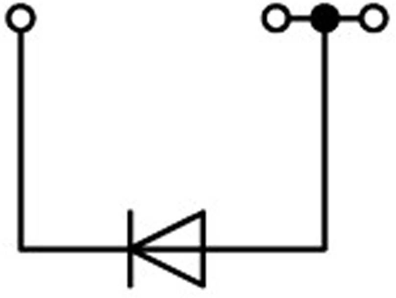 WAGO 2001-1311/1000-411 Diodenklemme 4.20mm Zugfeder Belegung: L Grau