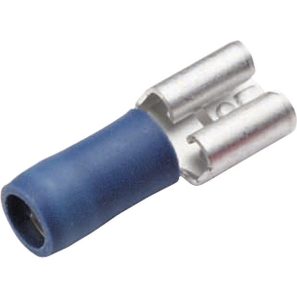 Cimco 180260 Flachsteckhülse Steckbreite: 4.8mm Steckdicke: 0.8mm 180° Teilisoliert Blau