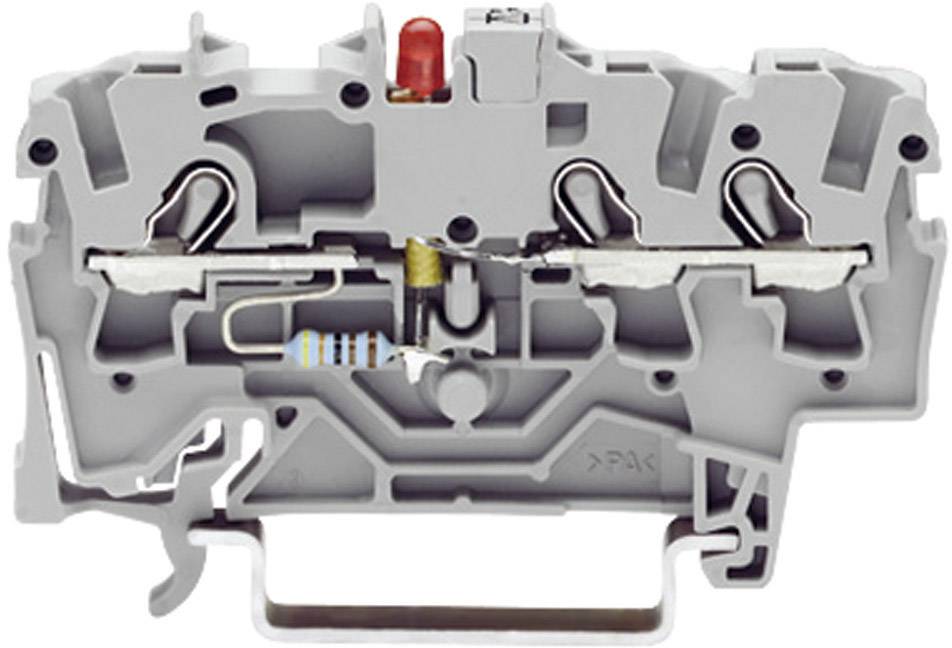 WAGO 2002-1321/1000-413 LED-Klemme 5.20mm Zugfeder Belegung: L Grau