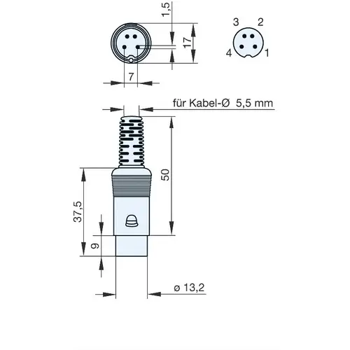 D-Sub Löten Stecker männlich gerade PIN: 9 für Leitungen MHDTZK9-DB9P-K D-Sub Löten Stecker männlich gerade PIN: 9 für Leitungen MHDTZK9-DB9P-K