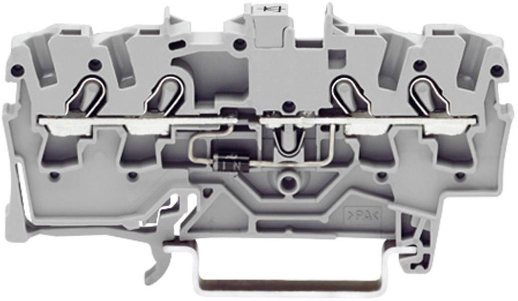 WAGO 2002-1411/1000-410 Diodenklemme 5.20mm Zugfeder Belegung: L Grau
