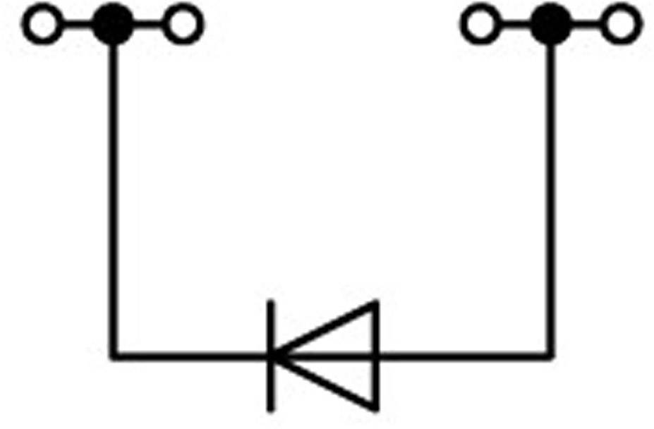 WAGO 2001-1411/1000-411 Diodenklemme 4.20mm Zugfeder Belegung: L Grau