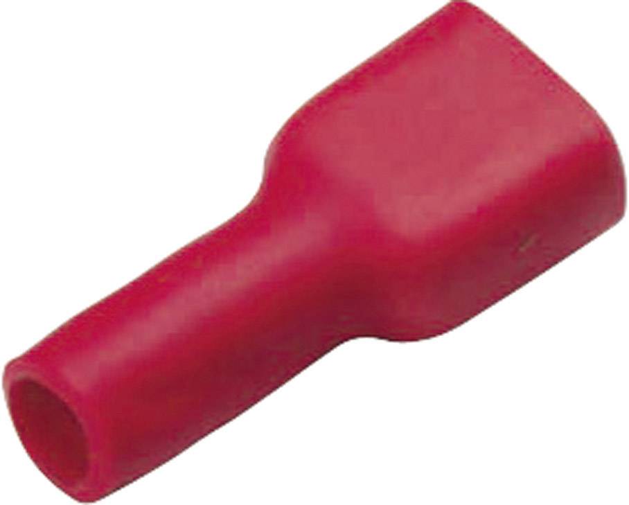 Cimco 180244 Flachsteckhülse Steckbreite: 4.8 mm Steckdicke: 0.5 mm 180 ° Vollisoliert Rot