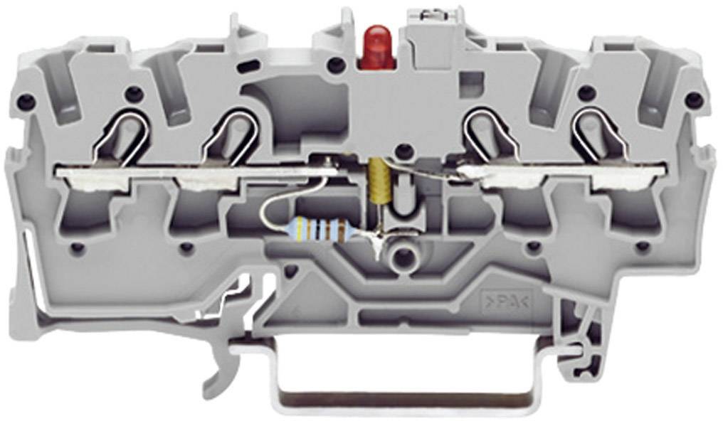 WAGO 2001-1421/1000-413 LED-Klemme 4.20 mm Zugfeder Belegung: L Grau