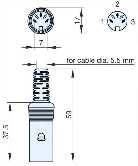 Hirschmann 930 149-517-1 DIN-Rundsteckverbinder Buchse, gerade Polzahl: 3 Grau 1St.