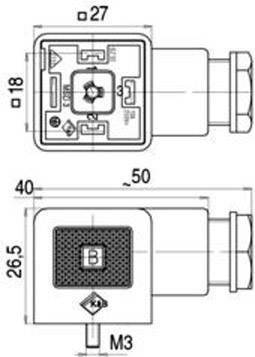 Binder MagnetventilsteckverBauform A Serie 210 Schwarz Pole:3+PE 43-1702-004-04 Inhalt